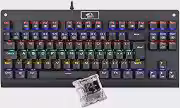 Teclado Mecânico Redragon Dark Avenger Preto Iluminação Rainbow Switch Marrom K568R