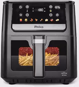 Air Fryer Philco 6,5L Visor Glass 1700W PAF65 127V