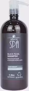 Linha Urban Spa Black Linha Profissional – Tratamento de Crescimento Capilar, Renovação e Equilíbrio do Couro Cabeludo (Black Pearl Shampoo 1L)