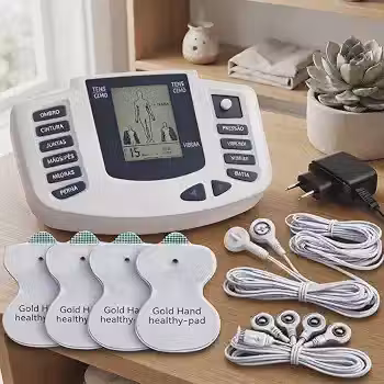 Massageador Elétrico Portátil com Eletrodos Adesivos