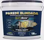 Parede Blindada Euro Decor Tinta Emborrachada 18KG Fácil Aplicação Proteção Contra Infiltrações(Branco)