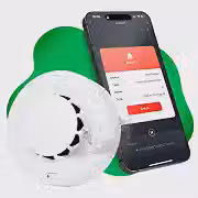 Sensor Alarme de Incêndio Detector de Fumaça Inteligente Sem Fio a Pilha Compatível com Wi-fi Alexa Google Alerta Sonoro e Notificação no Celular