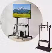 Suporte Móvel para TV com Rodas, 32-75 Polegadas, VESA 200x200 a 410x610mm