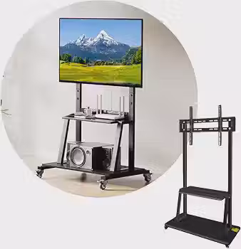 Suporte Móvel para TV com Rodas, 32-75 Polegadas, VESA 200x200 a 410x610mm