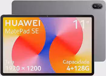 Tablet, HUAWEI MatePad SE 11, 4+128GB, Tela HUAWEI FullView de 11' para Conforto Visual，Superbateria de 7700 mAh 22,5W，Câmera Traseira 8 MP，Câmera Frontal 5 MP，Cinza Nebula