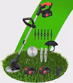 Cortador De Grama 48V Pró 2026 2500W 8000 mAh Roçadeira Eletrica Com 2 Baterias E Acessórios