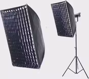 Softbox de quatro cantos, 60x90cm, com grade, suporte Bowens universal, refletor aluminizado integrado, adequado para retratos e videografia