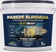 Parede Blindada Euro Decor Tinta Emborrachada 1KG Fácil Aplicação Proteção Contra Infiltrações (Gelo)