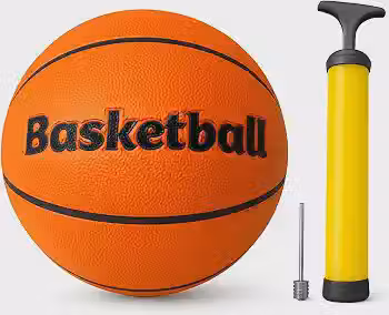 Bola de Basquete Oficial Tamanho 7 com Bomba de Ar e Agulha – Alta Durabilidade e Aderência, Ideal para Treinos e Jogos em Quadra, Escola, Clube e Lazer.