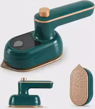 Mini Ferro de Passar a Vapor Portátil Compacto para Viagem Verde