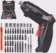 kit Parafusadeira e furadeira 360 com 46 pçs portátil Doméstica Carregador usb Leve e Prático (BOM-9912)
