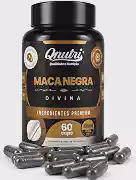 Maca Negra 1000mg 60 Cápsulas Suplemento Alimentar Peruana Qnutri
