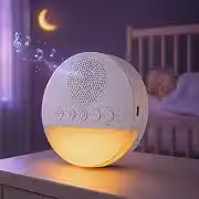 Aparelho de Ruído Branco para Bebê Premium com 20 Sons Relaxantes, Luz Noturna, Timer 15/30/60 Min e Bateria de Até 30 Horas Máquina de Som Portátil para Sono e Relaxamento