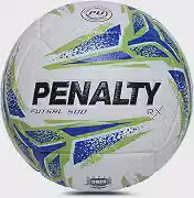 Bola de Futsal Penalty RX 500 XXIII, Branco, Verde e Azul, 500
