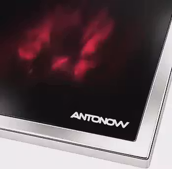 Chapa Vitrocerâmica para Fogão a Lenha 75x45 cm Antonow com Moldura Inox — Alta Resistência Térmica, Design Moderno e Fácil Limpeza