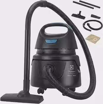 Aspirador água pó Electrolux compacto potente função sopro 1400W 12 L total 5 L util protetor térmico AWD01 220V.