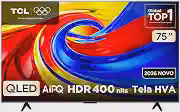 Smart TV TCL 75 Polegadas QLED 4K P7L WiFi Bluetooth Google TV HDR10+ 120 Hz VRR AIPQ 75P7L