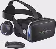 Oculos VR para Celular com Controle Remoto, Headset 3D Óculos de Realidade Virtual Celular, Compatível com iPhone/Android, para Smartphones de 4,7 a 6 Polegadas
