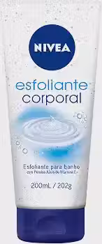 NIVEA Esfoliante Corporal para Banho 200ml, Esfoliação Suave, Remove Impurezas, Renovação Celular, Pele Uniforme e Macia