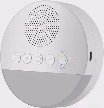 White Noise Sleep Machine Built-in 6 Som suave Luz de respiração suave 15/30/60 Sincronização inteligente para pessoas de todas as idades