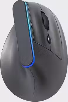 Mouse Vertical Ergonômico Sem Fio Recarregável RGB, 1600 DPI Ajustável, 6 Botões, USB/Bluetooth 2.4G, Redução de Tensão no Pulso e Tendinite, Cliques Silenciosos, Ideal para Trabalho Estudos e Jogos