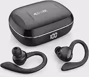 Fone de Ouvido Bluetooth Sem Fio 4Leader Esportivo, Isolamento de Ruído, À Prova D'água IPX7, 20h de Bateria, Microfone, Bluetooth 5.4, para Corrida e Academia - Preto