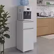 Armário Suporte Balcão com Gaveta para Bebedouro de Cozinha (Branco)