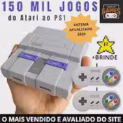 Mini Console Retro Gamer Super com 150 mil Jogos Mais 2 Controles Super 3D Games