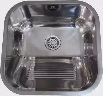 Tanque Lavanderia Polido 44x44 Aço Inoxidavel 304 Premium