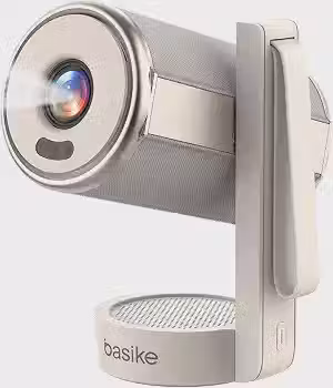 Basike Projetor portatil, Projetor Inteligente Full HD 1080P 15000 Lumens, 2.4G+5G+WIFI 6 Android 12, Bluetooth 5.4, Suporte 4K e Montagem 180° -Cinema Portátil para Casa, Sala de Aula e Reuniões