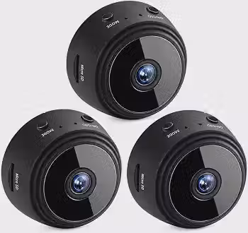 Mini Câmera Espiã Segurança Gravador Visão Noturna Wifi A9 Vigilância kit com3 unidades