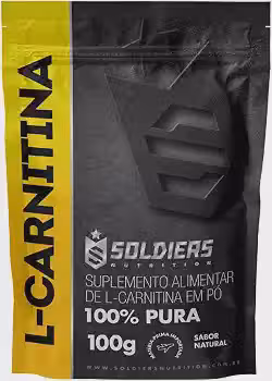 L - Carnitina 100g 100% Puro Importado - Soldiers Nutritions