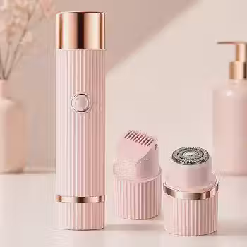 Depilador Elétrico Feminino Premium 2 em 1 Recarregável USB para Rosto Corpo Virilha Axilas e Pernas