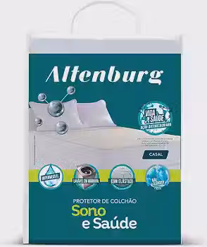 Altenburg Protetor Colchão com Elástico Impermeável Sono e Saúde Casal, Branco