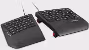 Perixx PERIBOARD-524B US, [Firmware atualizado] Teclado ergonômico dividido com fio - até 2 pés de separação - ângulo de inclinação ajustável - teclas de membrana de perfil baixo - preto - inglês dos EUA