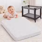 Colchão para Berço Chiqueirinho Bebê 100cm x 70cm, Branco Espuma D18 Um lado Impermeável,