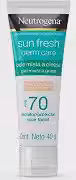 Protetor Solar Facial Neutrogena Sun Fresh, Pele Clara, FPS 70, 40g