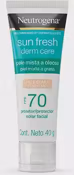 Protetor Solar Facial Neutrogena Sun Fresh, Pele Clara, FPS 70, 40g