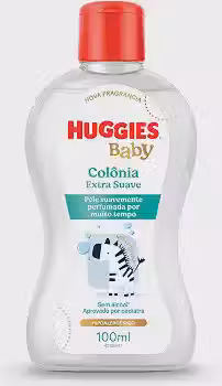 Colônia Huggies Extra Suave Sem Álcool Hipoalergênica 100 ml