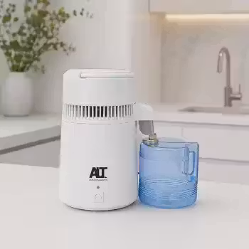 Destilador de Água Inox 750W Portátil 1L/h, 4 Litros, 220 Volts