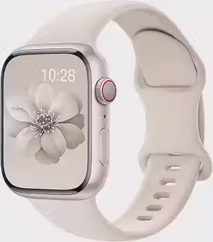Pulseiras esportivas de silicone compatível com pulseiras de Apple Watch de 38 mm, 40 mm, 41 mm femininas e masculinas, pulseira de substituição esportiva macia e