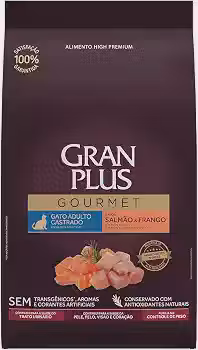 Ração GranPlus Gourmet Gatos Adultos Castrados Salmão e Frango 10,1kg