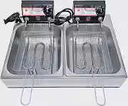 Fritadeira Elétrica Industrial 2 Cubas 10L - Grandes Quantidades em Frituras - Profissional (220volts)
