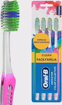 Oral-B Escova de Dente Clean Indicator, 4 Unidades