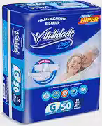 Fralda Descartável Geriátrica Prevent Care Pacotão Revenda Fita (TAMANHO G 50 UNIDADES 70 a 85kg)