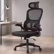 Cadeira de Escritório Ergonômica Suporte Lombar Independente Ajustável Tela Respirável Encosto de Cabeça Regulável Altura Ajustável Resistente Premium