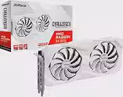ASRock Placa gráfica AMD Radeon RX 6600 Challenger branca 8GB GDDR6 0dB resfriamento silencioso 128-bit 7680 x 4320 DisplayPort HDMI 14 Gbps Dual Fan 7nm