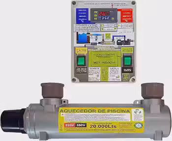 Aquecedor de Piscina Elétrico Automático 20.000 Litros, 380 Volts
