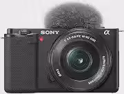 Sony Alpha ZV-E10L - Câmara vlog sem espelho de lentes intercambiáveis com lente de kit Power Zoom de 16-50 mm f/3,5-5,6, ecrã de ângulo variável para vlogging, cor preta
