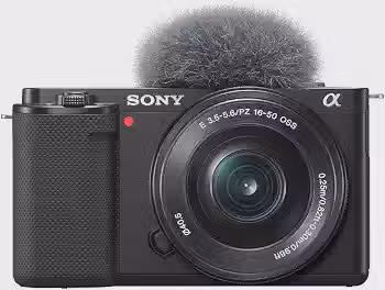 Sony Alpha ZV-E10L - Câmara vlog sem espelho de lentes intercambiáveis com lente de kit Power Zoom de 16-50 mm f/3,5-5,6, ecrã de ângulo variável para vlogging, cor preta